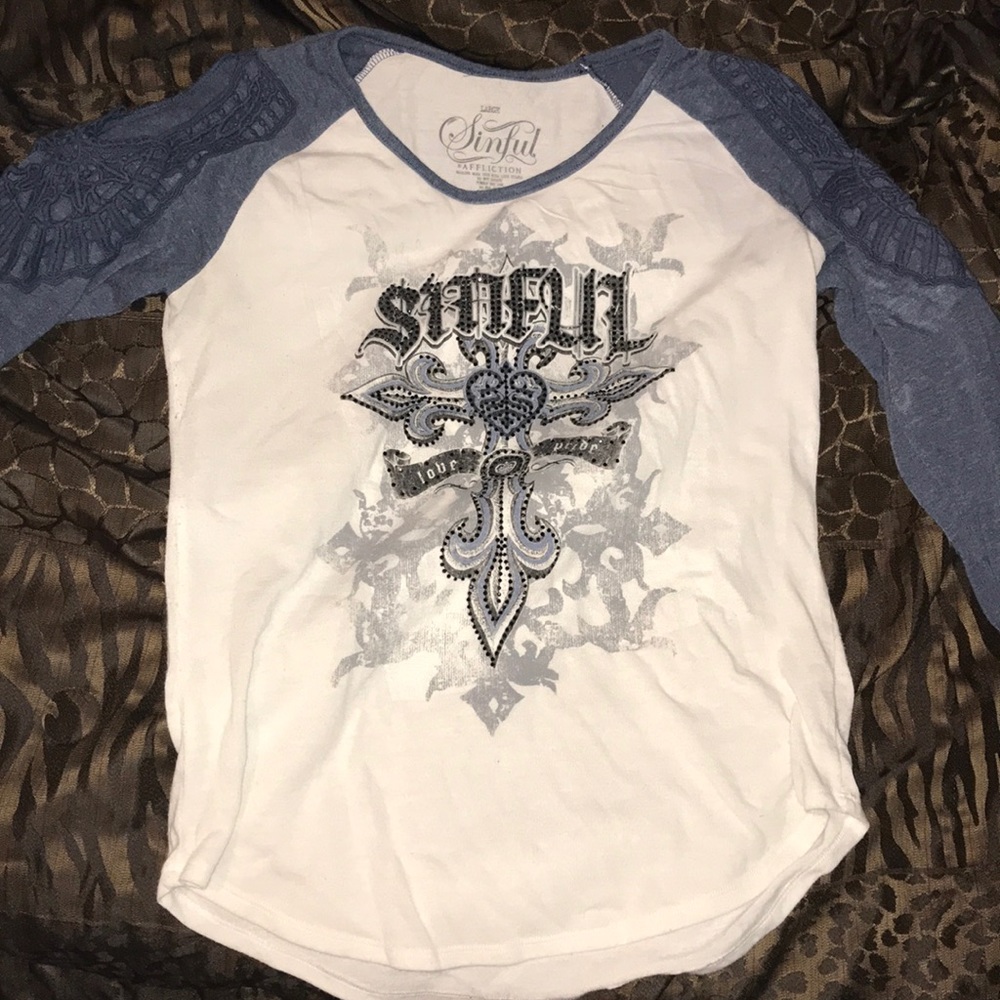 Sinful Affliction Long Sleeve Shoulder Cut Out